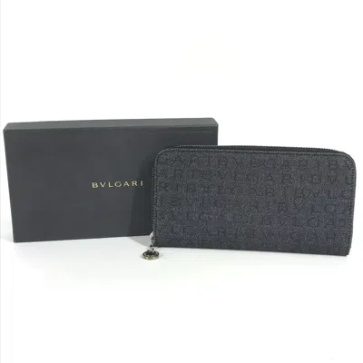 Pre-owned Bvlgari Blue Denim Long Wallet (bi-fold) ()