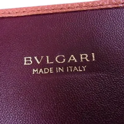 Pre-owned Bvlgari Orange Leather Wallet (tri-fold) ()