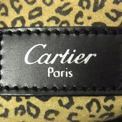 Pre-owned Cartier Black Leather Handbag Shoulder Bag Tote Bag ()