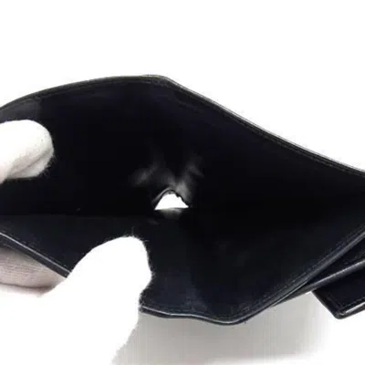 Pre-owned Cartier Black Patent Leather Wallet (tri-fold) ()