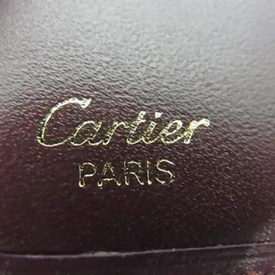 Pre-owned Cartier Bordeaux Leather Wallet (bi-fold) () In Burgundy