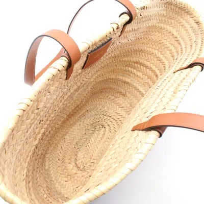 Pre-owned Celine Beige Brown Raffia Leather Tote Bag () In Multi