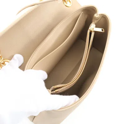 Pre-owned Celine Beige Leather Shoulder Bag () In Sand
