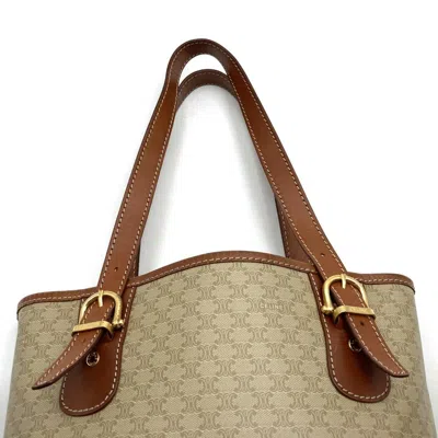 Pre-owned Celine Beige Pvc Leather Shoulder Bag Tote Bag () In Sand