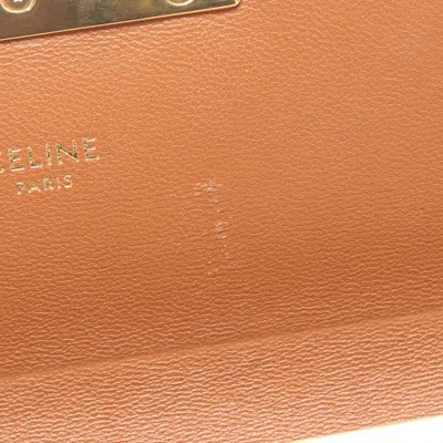 Pre-owned Celine Brown White Coated Canvas Leather Shoulder Bag () In Multi