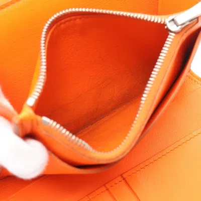 Pre-owned Celine Orange Pink Leather Wallet (tri-fold) () In Multi