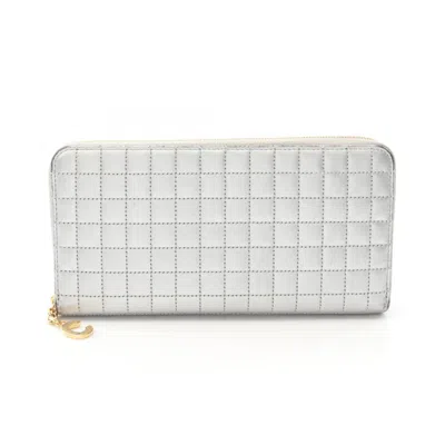 Pre-owned Celine Silver Leather Long Wallet (bi-fold) ()