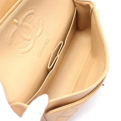 Pre-owned Chanel Beige Leather Shoulder Bag () In Sand