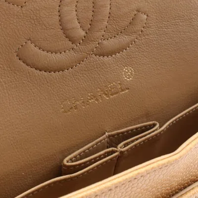 Pre-owned Chanel Beige Leather Shoulder Bag () In Sand