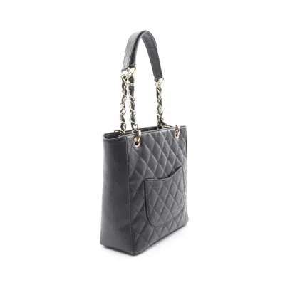 Pre-owned Chanel Black Grained Calfskin Tote Bag ()