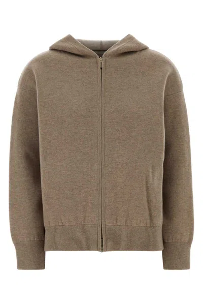 Max Mara Cappuccino Stretch Wool Blend Kurt Sweatshirt In Brown