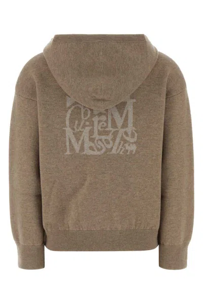 Max Mara Cappuccino Stretch Wool Blend Kurt Sweatshirt In Brown