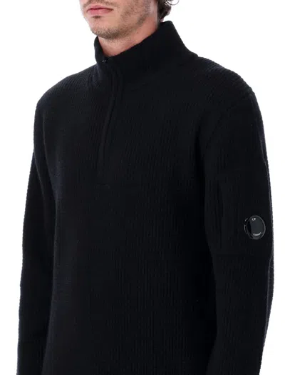 C.p. Company C.p.company "the Metropolis Series" Extrafine Merino Wool Sweater In Black