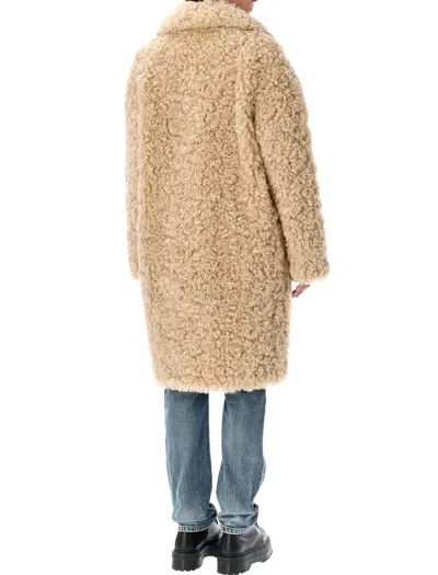 Stand Studio 'camille' Faux Fur Coat In Neutral