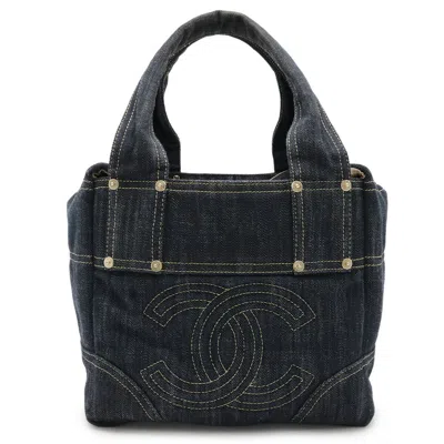 Pre-owned Chanel Denim Blue Denim Handbag Tote Bag ()