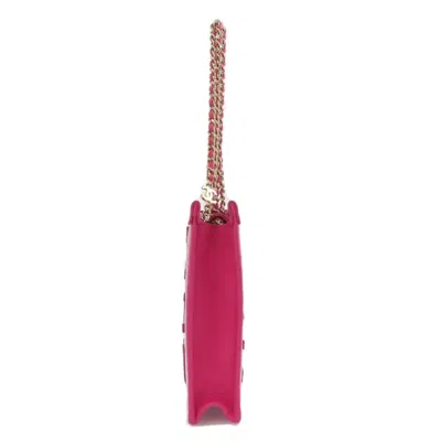 Pre-owned Chanel Pink Vinyl Tweed Leather Shoulder Bag ()