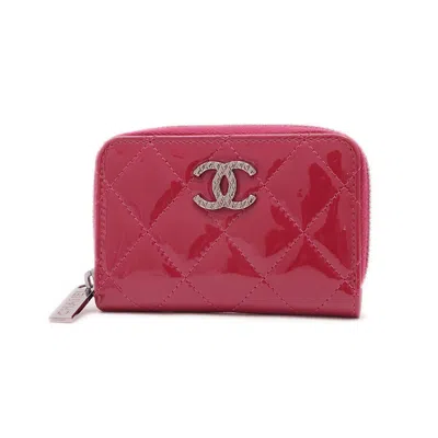 Pre-owned Chanel Purple Leather Coin Purse/coin Case ()
