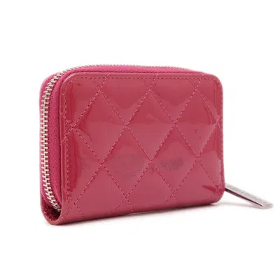 Pre-owned Chanel Purple Leather Coin Purse/coin Case ()