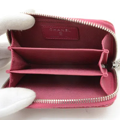 Pre-owned Chanel Purple Leather Coin Purse/coin Case ()