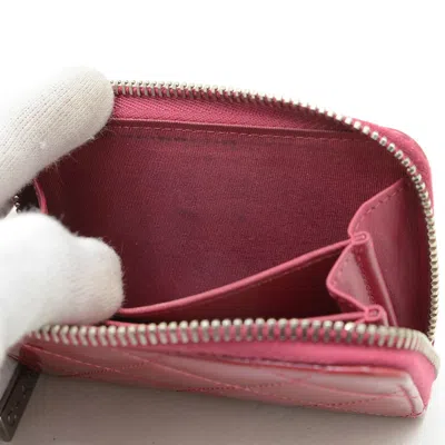 Pre-owned Chanel Purple Leather Coin Purse/coin Case ()