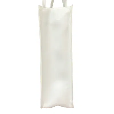 Pre-owned Chanel White Leather Shoulder Bag Tote Bag ()