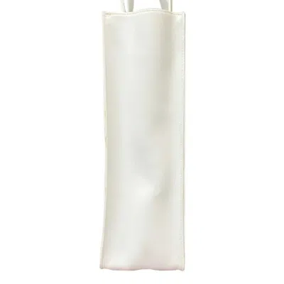 Pre-owned Chanel White Leather Shoulder Bag Tote Bag ()