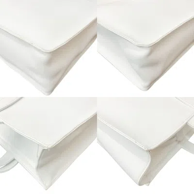 Pre-owned Chanel White Leather Shoulder Bag Tote Bag ()