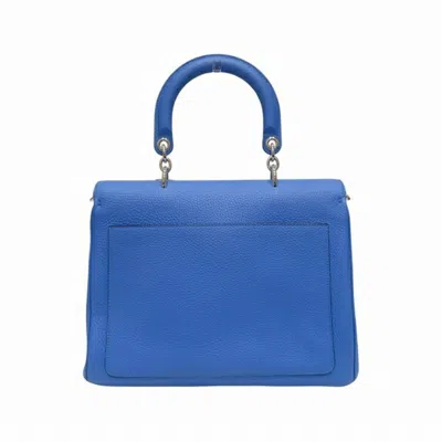 Pre-owned Dior Christian  Blue Leather Handbag Shoulder Bag ()