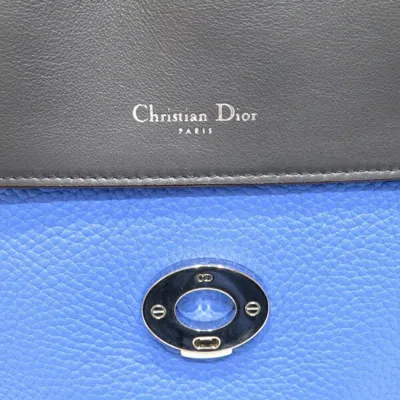 Pre-owned Dior Christian  Blue Leather Handbag Shoulder Bag ()