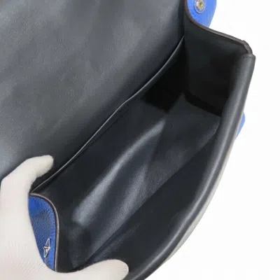 Pre-owned Dior Christian  Blue Leather Handbag Shoulder Bag ()