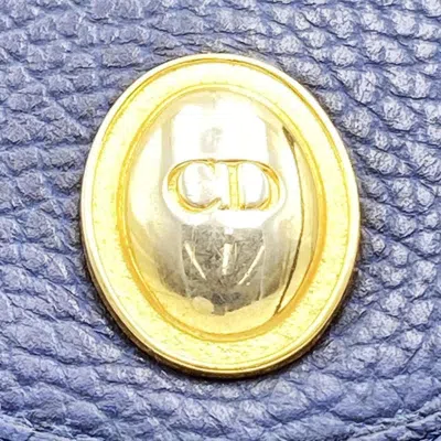 Pre-owned Dior Christian  Navy Leather Shoulder Bag () In Blue