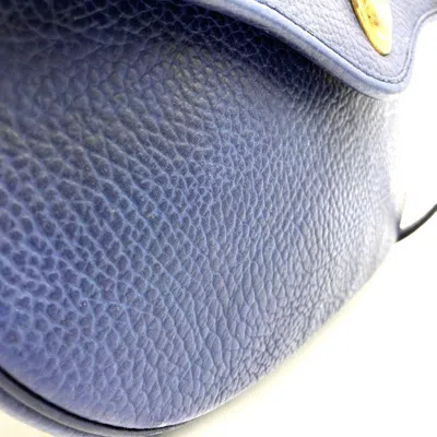 Pre-owned Dior Christian  Navy Leather Shoulder Bag () In Blue