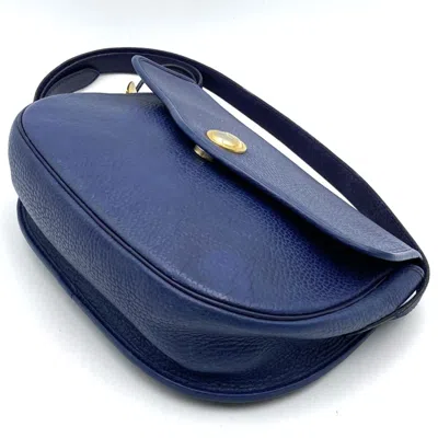 Pre-owned Dior Christian  Navy Leather Shoulder Bag () In Blue