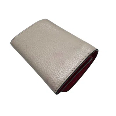 Pre-owned Christian Louboutin Beige Leather Wallet (tri-fold) () In Sand