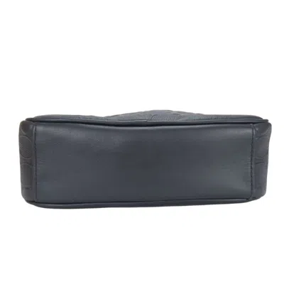 Pre-owned Coach Black Charcoal Gray Leather Shoulder Bag ()