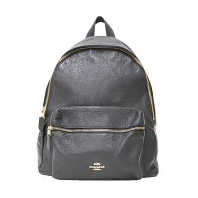 Pre-owned Coach Black Leather Backpack ()