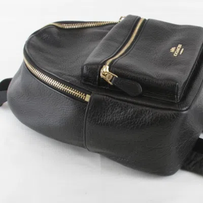 Pre-owned Coach Black Leather Backpack ()