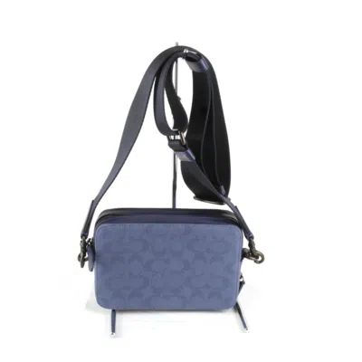 Pre-owned Coach Blue Canvas Shoulder Bag ()