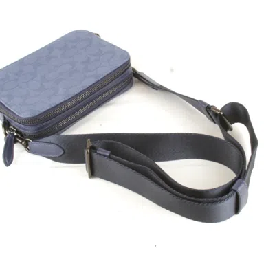 Pre-owned Coach Blue Canvas Shoulder Bag ()