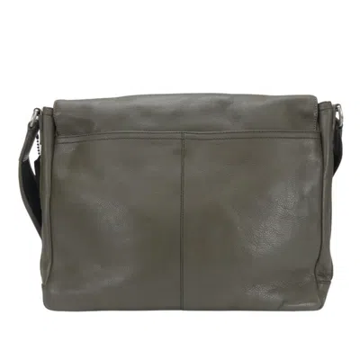 Pre-owned Coach Khaki Brown Leather Shoulder Bag ()