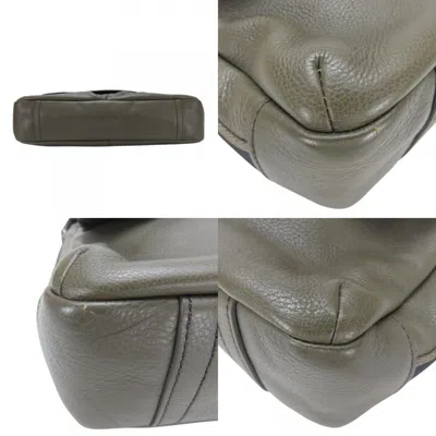 Pre-owned Coach Khaki Brown Leather Shoulder Bag ()