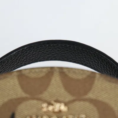 Pre-owned Coach Khaki Multi-color Leather Pvc Handbag Shoulder Bag ()