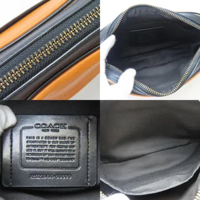 Pre-owned Coach Multi-color Navy Leather Pvc Shoulder Bag ()