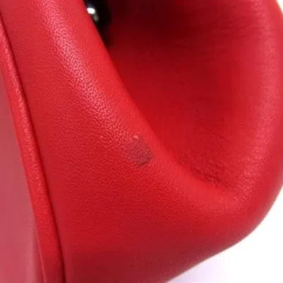 Pre-owned Coach Red Color Leather Handbag Shoulder Bag Tote Bag ()