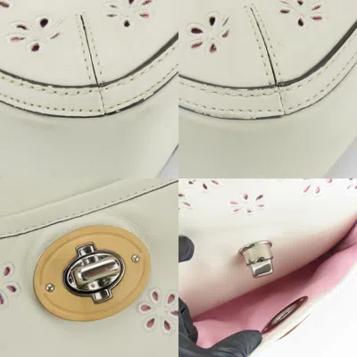 Pre-owned Coach White Leather Tote Bag ()