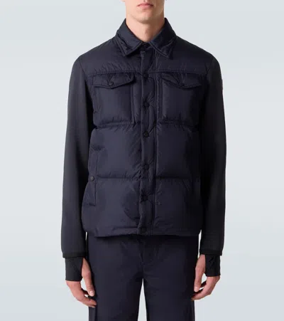 Moncler Padded Zip-up Cardigan In Blue