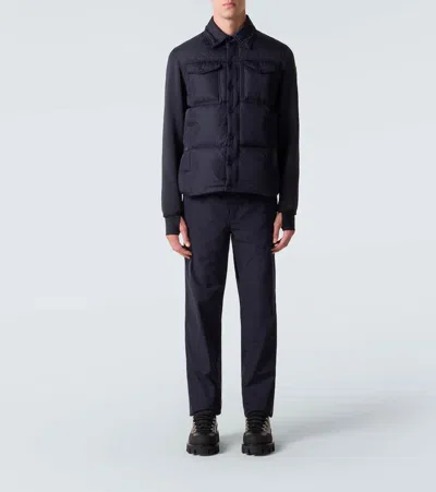 Moncler Padded Zip-up Cardigan In Blue