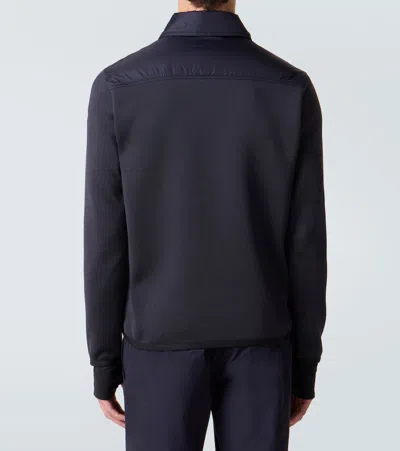 Moncler Padded Zip-up Cardigan In Blue