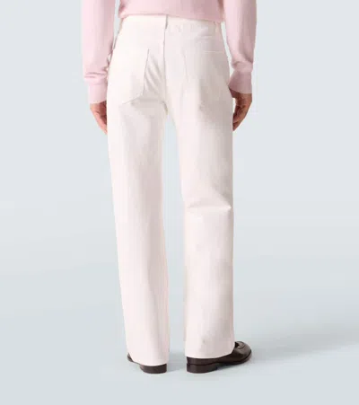 Gabriela Hearst Rey Straight-leg Five Pocket Pant In White Recycled Cotton Denim