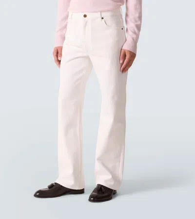 Gabriela Hearst Rey Straight-leg Five Pocket Pant In White Recycled Cotton Denim